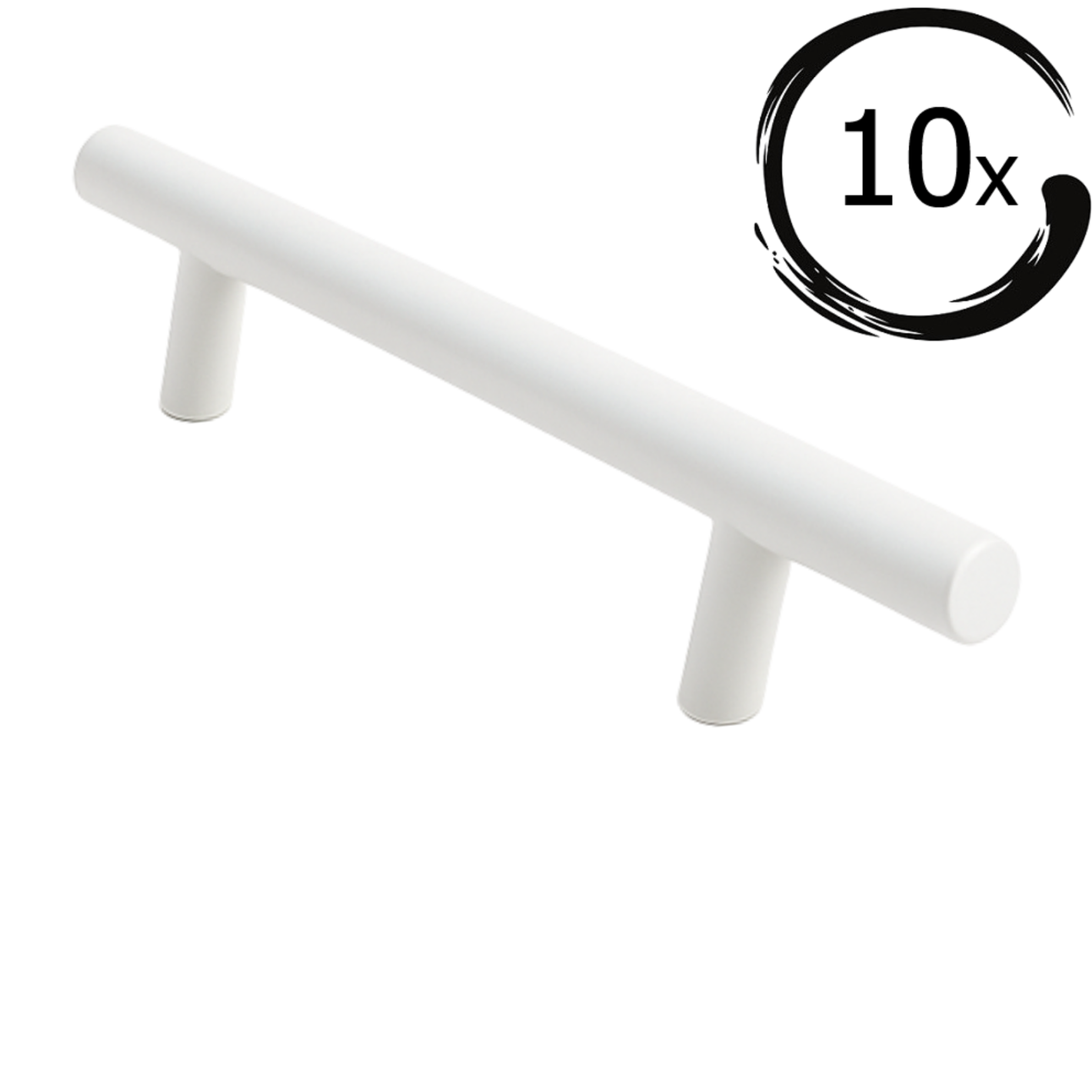 10X Handgreep Denver 160 mm RVS Wit