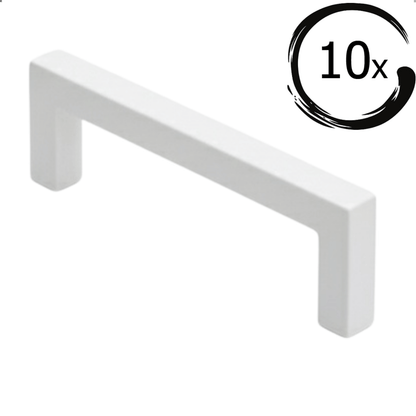 10X Handgreep Dallas 160 mm RVS Wit