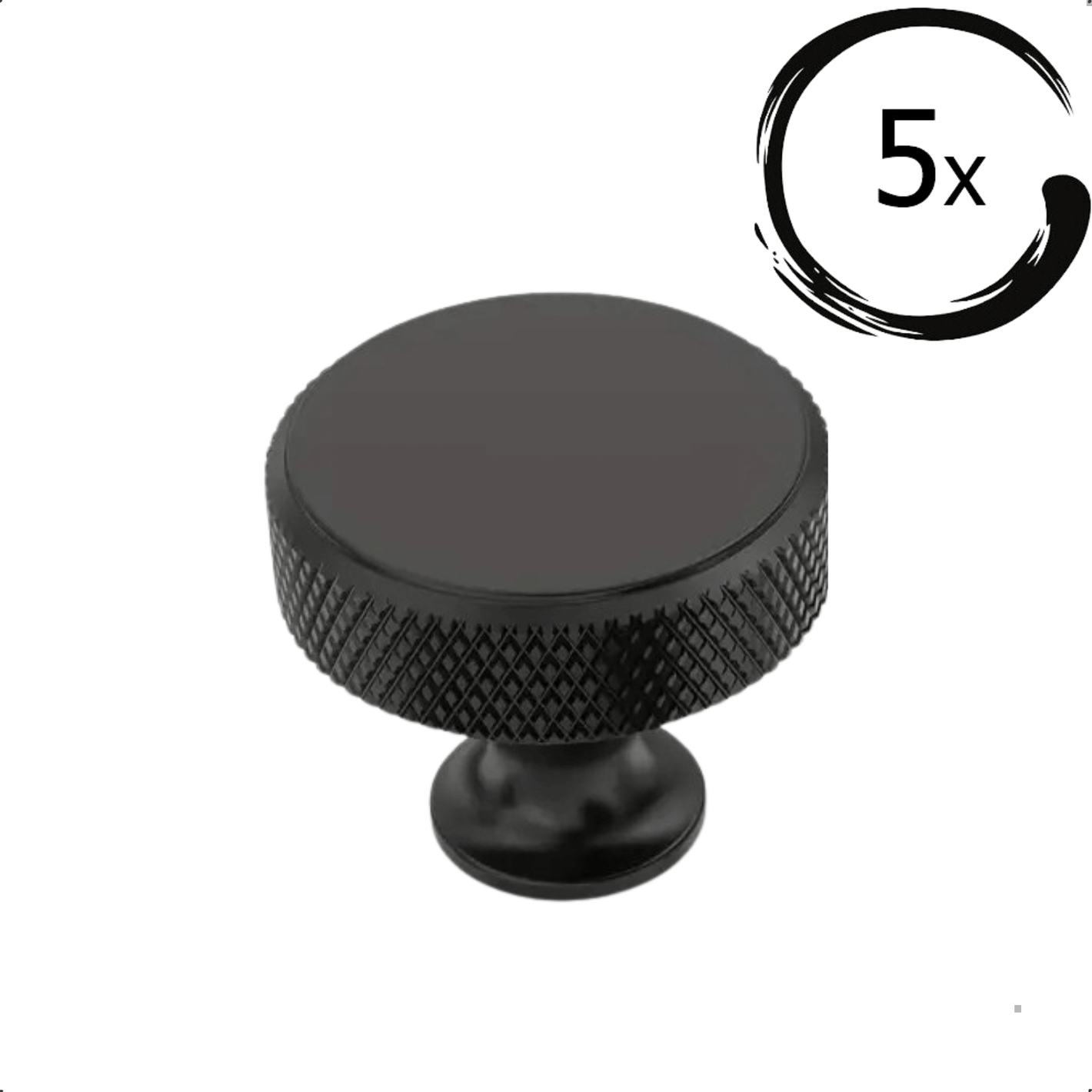 5X Deurknop Lowell 30 mm Zwart