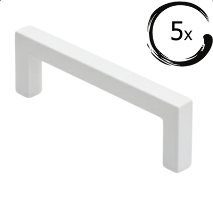 5X Handgreep Dallas 160 mm RVS Wit