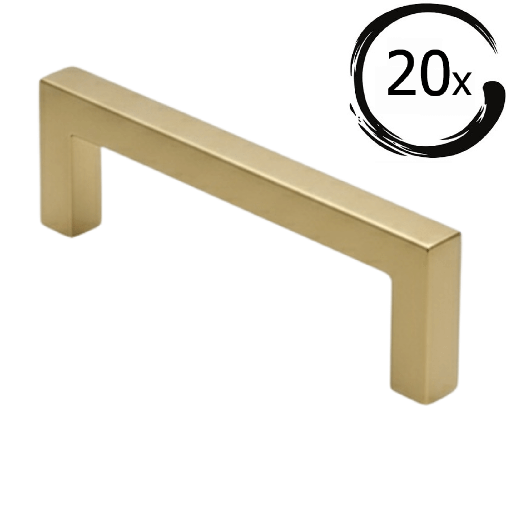 Dallas 128 mm RVS Goud Set 20 - Set van 20 luxe keukenhandgrepen in goudkleurig geborsteld rvs.