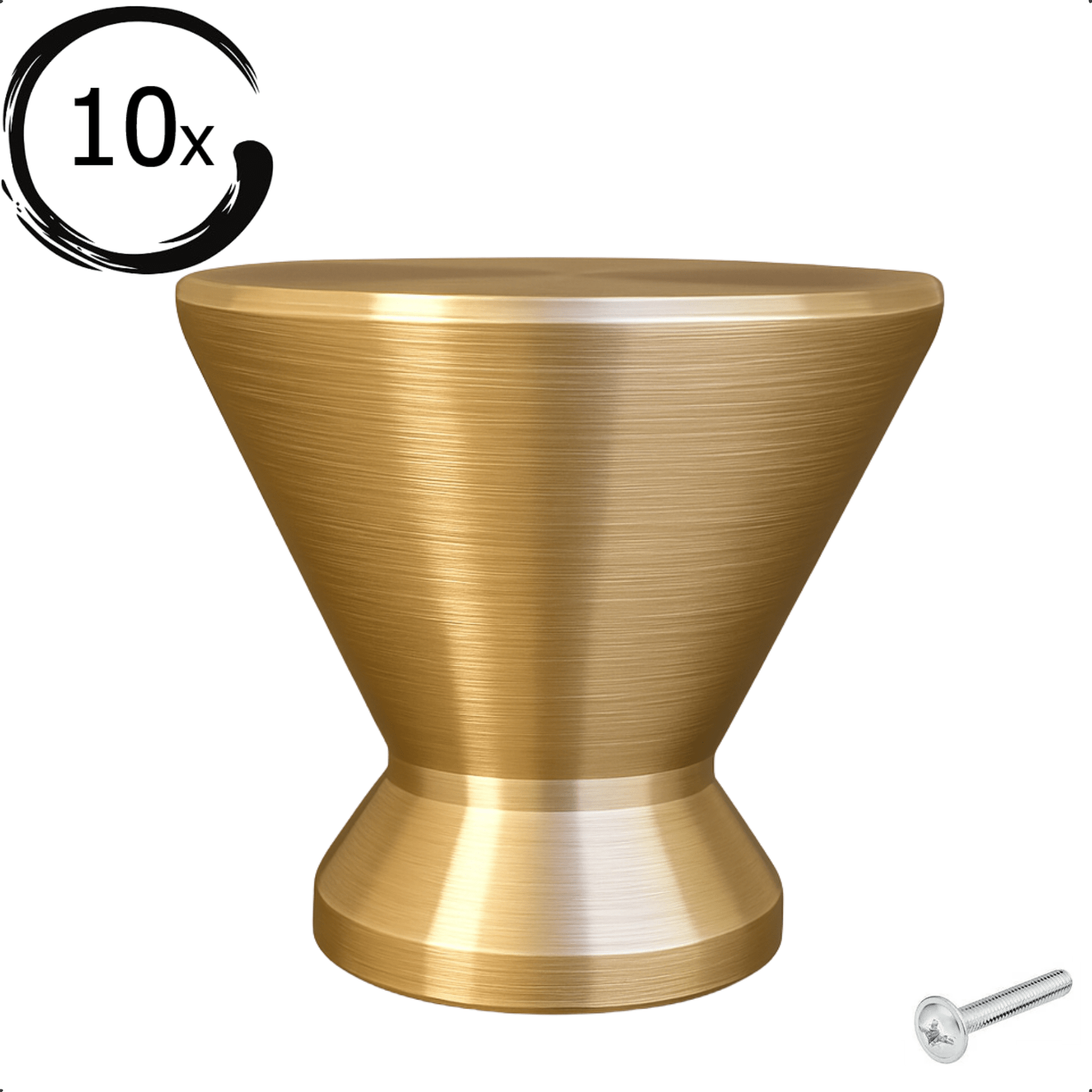 10X Deurknop 19mm Goud – Dover - BY MJM - GMJ77-10