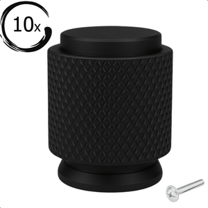 10X Deurknop 20mm Zwart – Dodge - BY MJM - GMJ95-10