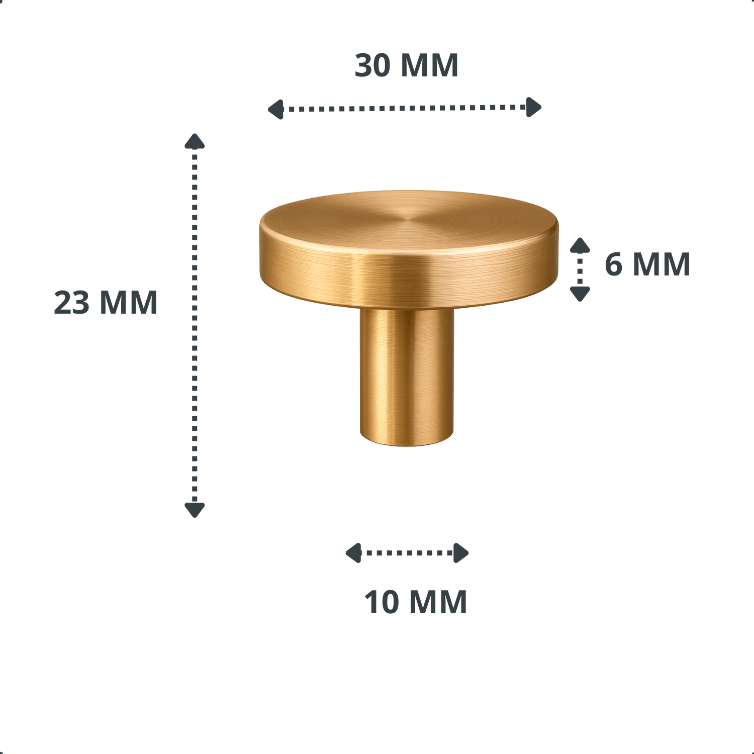 10X Deurknop 30mm Goud – Harbor - BY MJM - GMJ79-10