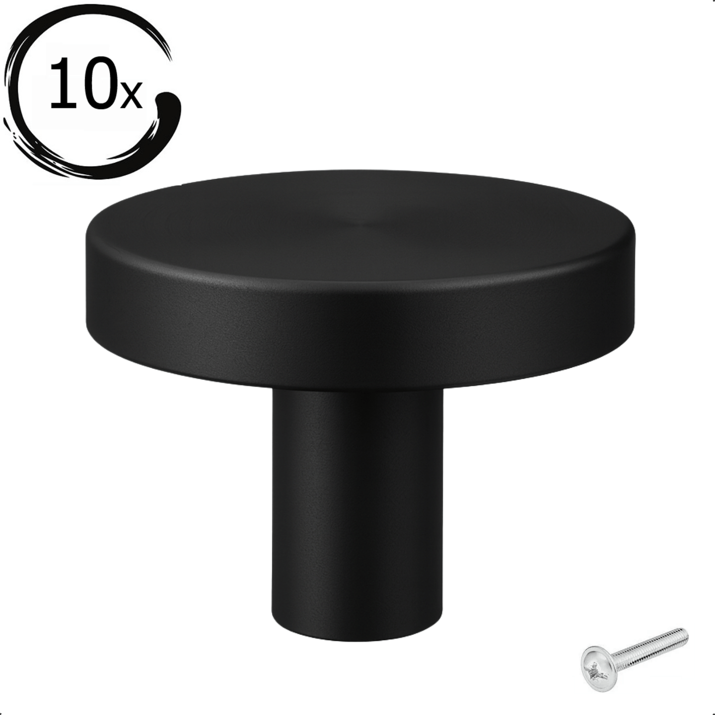 10X Deurknop 30mm Zwart – Harbor - BY MJM - GMJ91-10