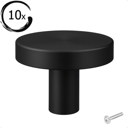 10X Deurknop 30mm Zwart – Harbor - BY MJM - GMJ91-10
