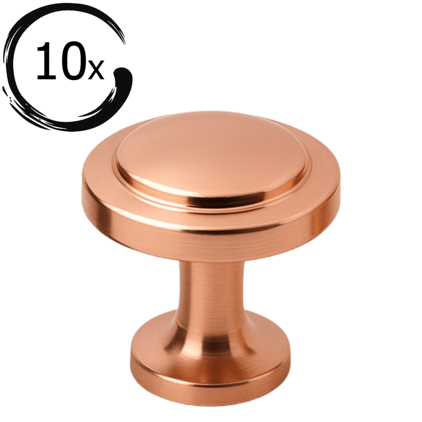10X Deurknop 32mm Rose Goud – Memphis - BY MJM - GMJ25-10