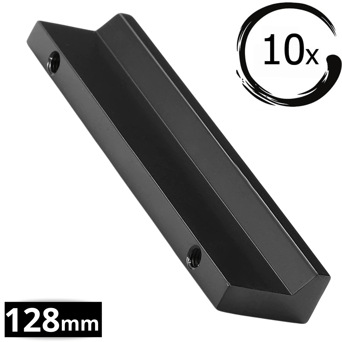 10X Handgreep 128mm Aluminium Zwart – Reno - BY MJM - GMJ17-10