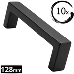 10X Handgreep 128mm RVS Zwart – Atlanta - BY MJM - GMJ05-10