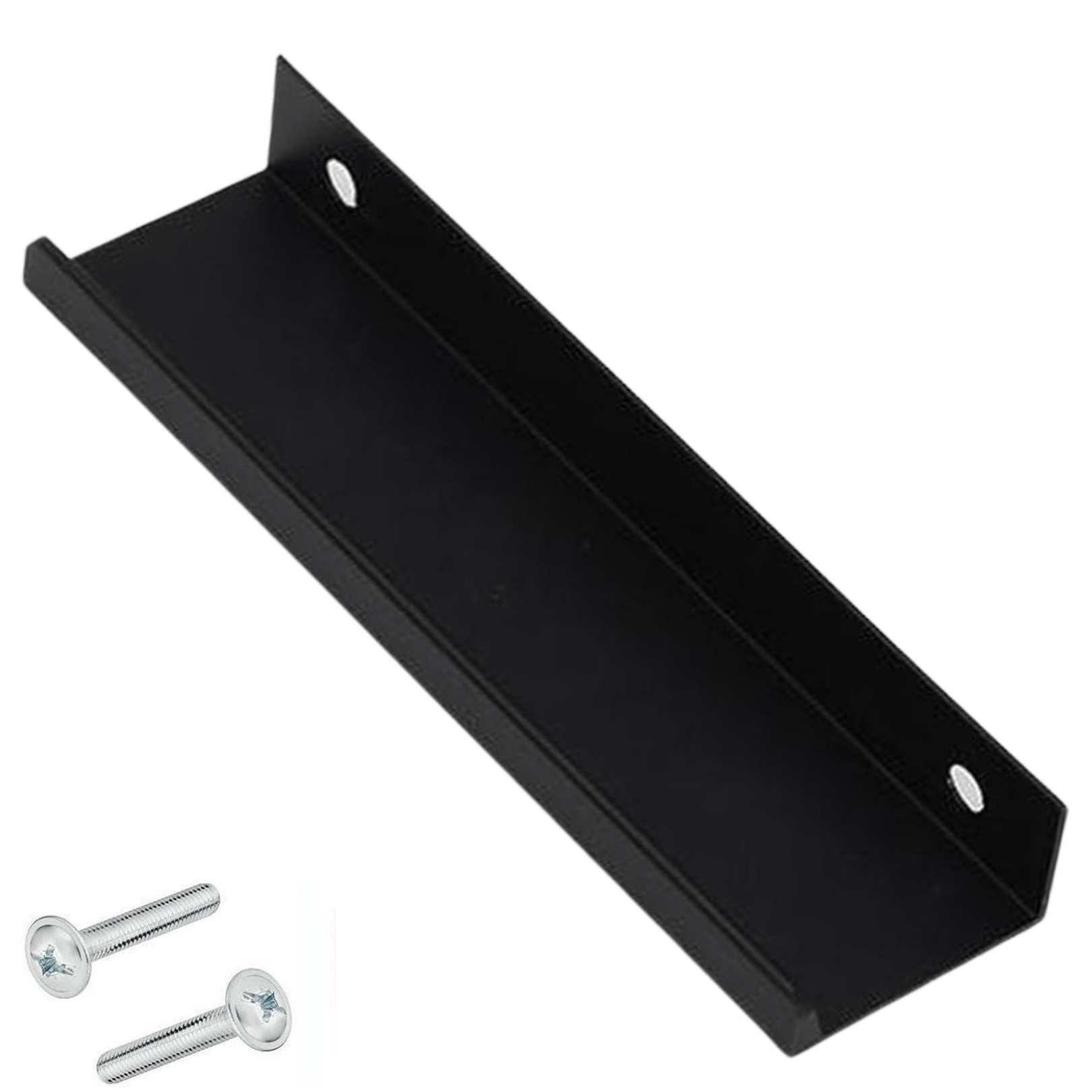 Handgreep 160mm aluminium zwart Fargo - detailopname mat zwarte afwerking en robuuste aluminium uitvoering - BY MJM