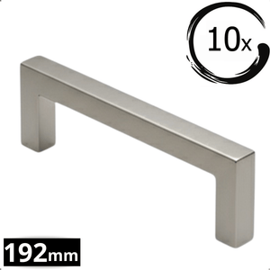 10X Handgreep 192mm RVS – Dallas - BY MJM - GMJ51-10