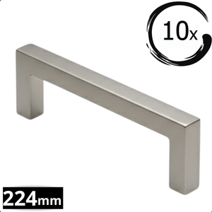 10X Handgreep 224mm RVS – Dallas - BY MJM - GMJ89-10