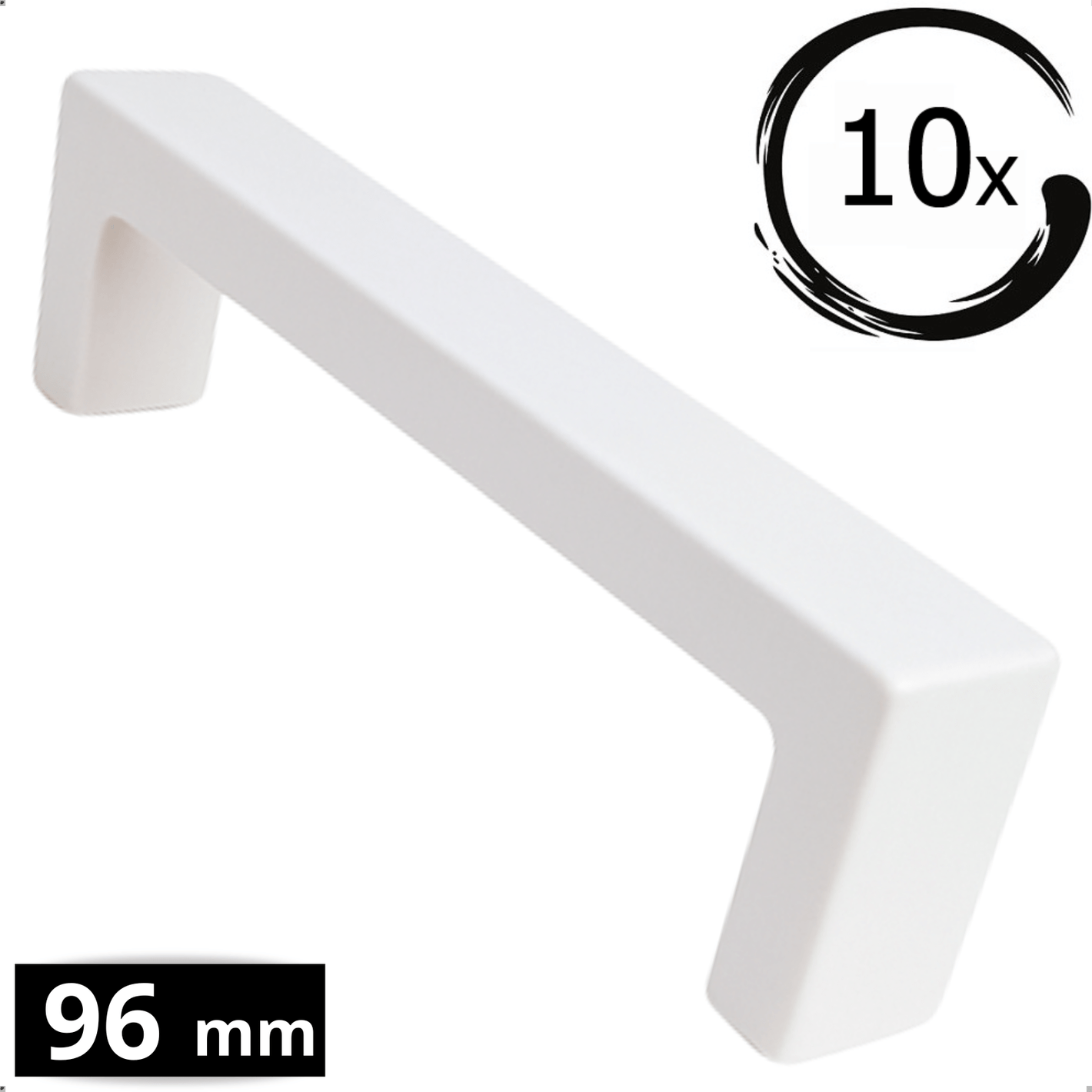 10X Handgreep 96mm RVS Wit – Atlanta - BY MJM - GMJ64-10