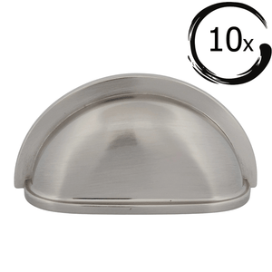 10X Komgreep 76mm Geborsteld Nikkel – Columbia - BY MJM - GMJ80-10