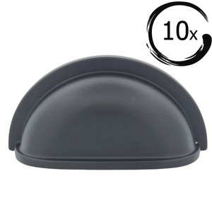 10X Komgreep 76mm Zwart – Columbia - BY MJM - GMJ83-10