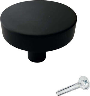 10X Deurknop Circle 40 mm Knop Rond Zwart