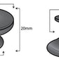 Deurknop Macon 27 mm Grijs