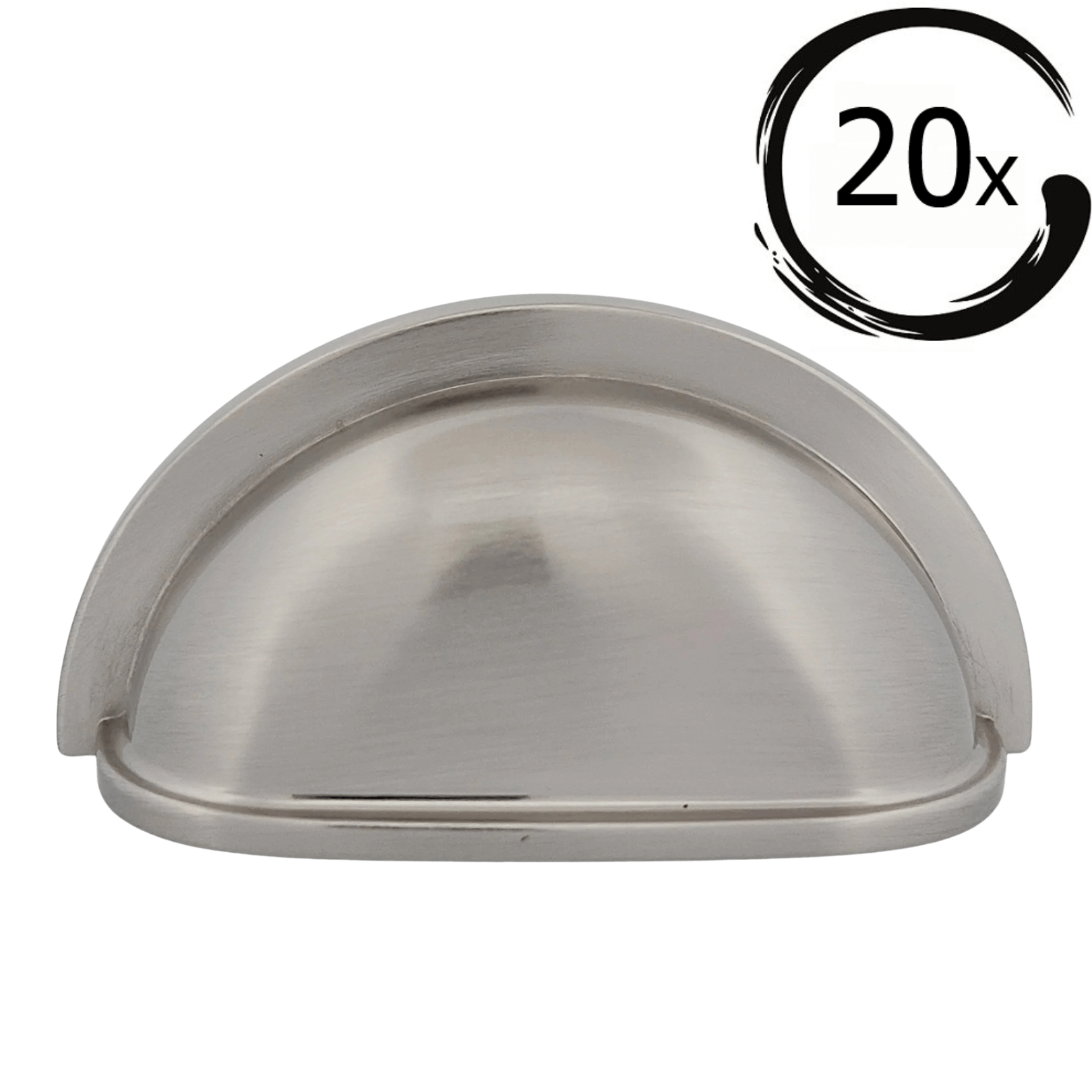 20X Komgreep Columbia 76 mm Geborsteld Nikkel handgreep voor kastdeurtjes in geborsteld nikkel.