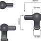 20X Deurknop 48mm Zwart – Kansas - BY MJM - GMJ27-20