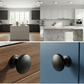 20X Deurknop Macon 27 mm – Aluminium Zwart - BY MJM - GMJ01-20