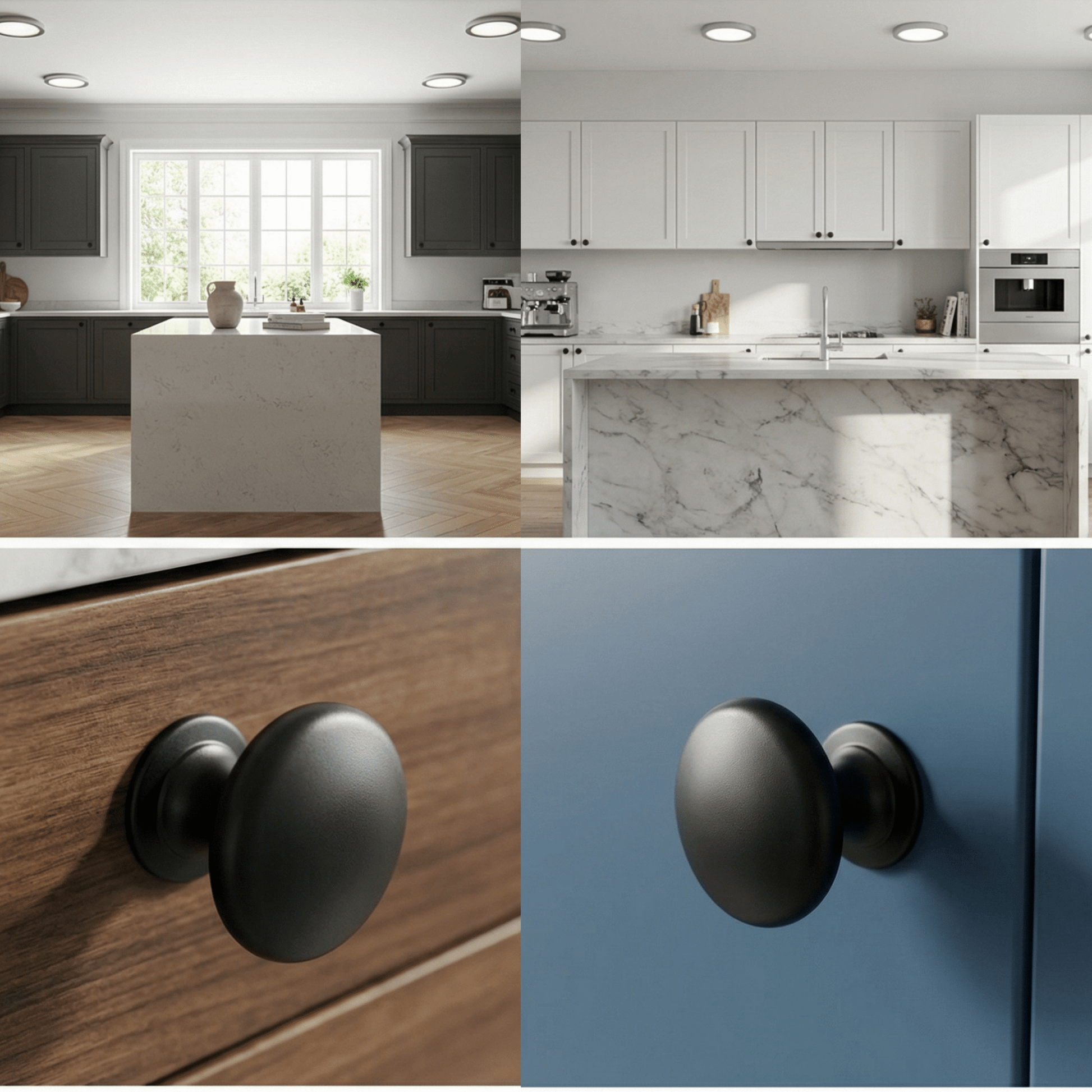 20X Deurknop Macon 27 mm – Aluminium Zwart - BY MJM - GMJ01-20