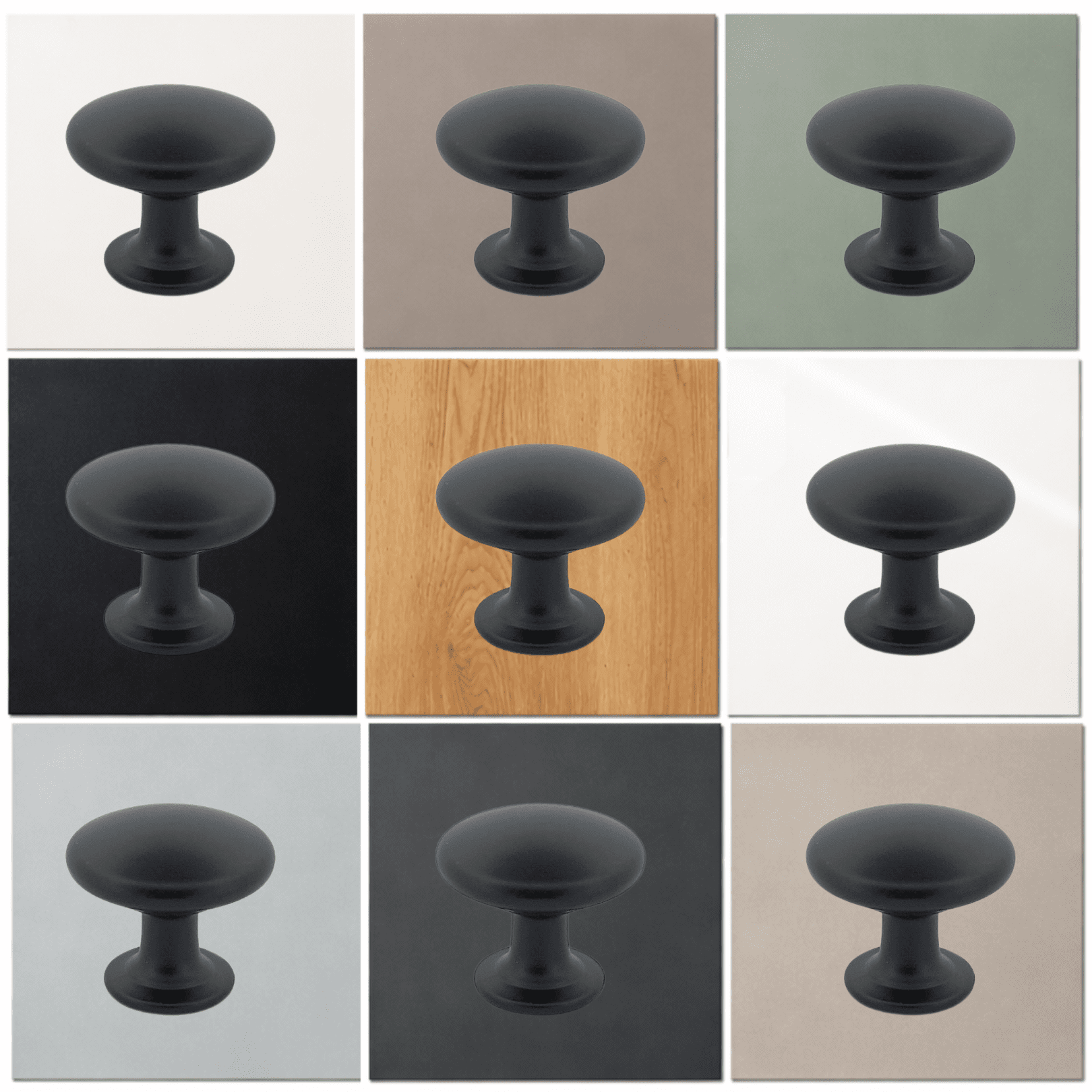 20X Deurknop Macon 27 mm – Aluminium Zwart - BY MJM - GMJ01-20