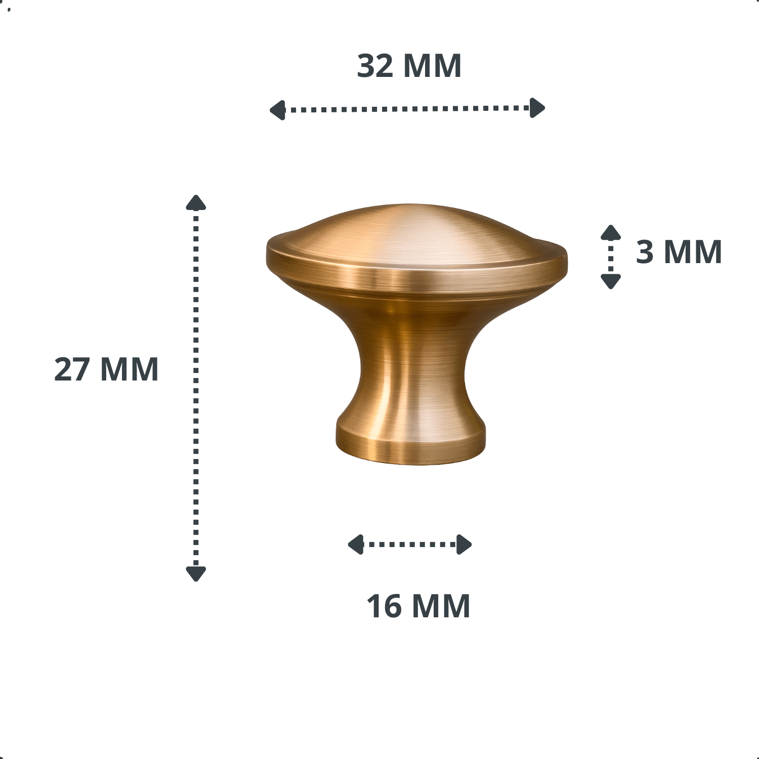 20X Deurknop Rapid Goud - BY MJM - GMJ92-20