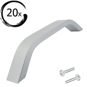 20X Handgreep 128mm Aluminium Mat – Tulsa - BY MJM - GMJ10-20