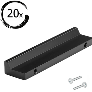 20X Handgreep 128mm Aluminium Zwart – Reno - BY MJM - GMJ17-20