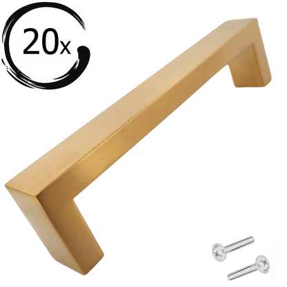 20X Handgreep 128mm RVS Goud – Atlanta - BY MJM - GMJ74-20