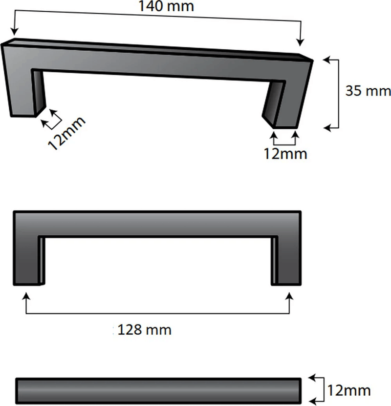 20X Handgreep 128mm RVS Goud – Dallas - BY MJM - GMJ42-20