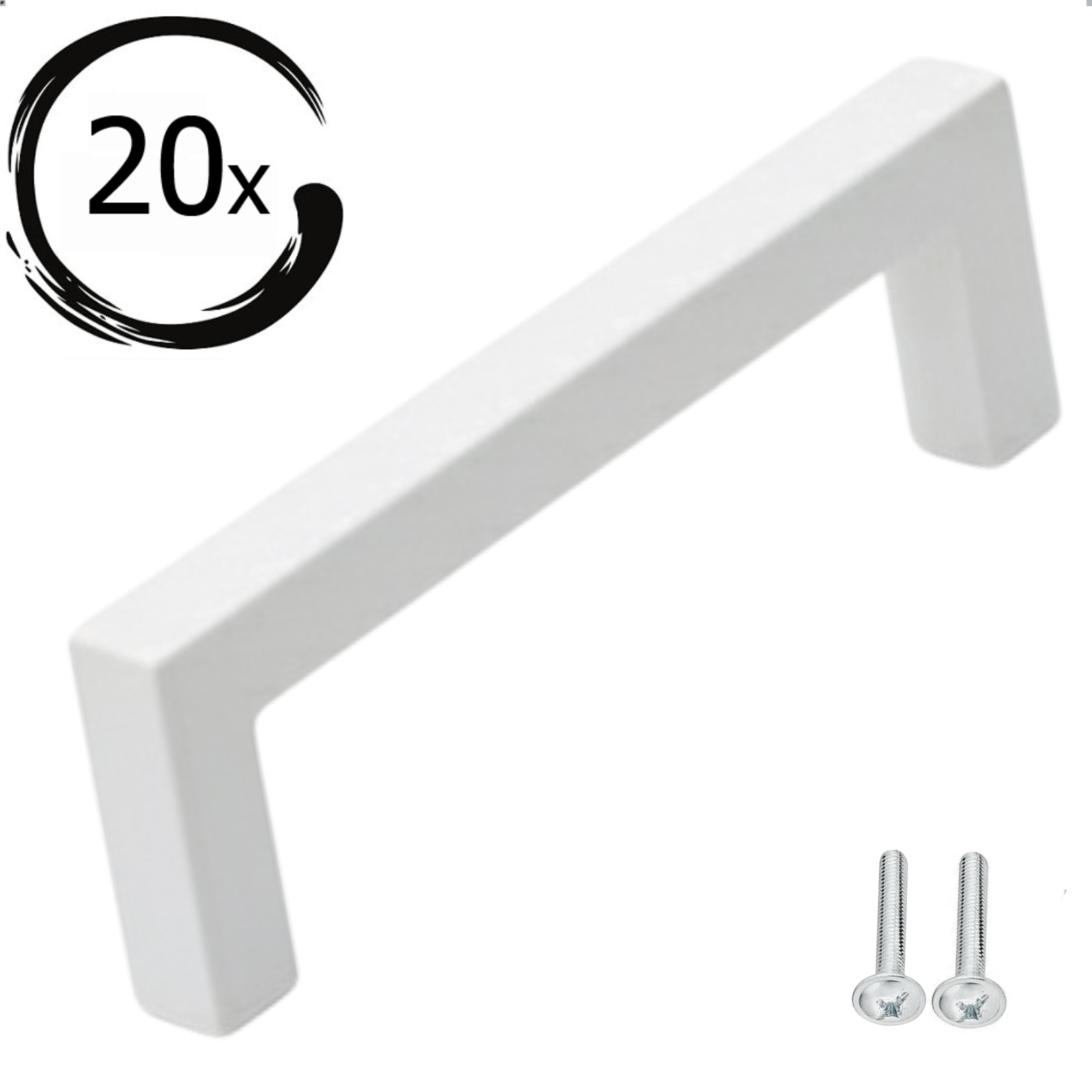 20X Handgreep 128mm RVS Wit – Dallas - BY MJM - GMJ60-20