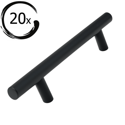 20X Handgreep 128mm RVS Zwart – Denver - BY MJM - GMJ06-20