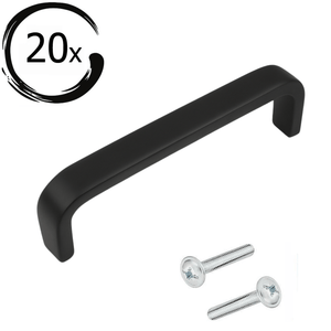 20X Handgreep 128mm RVS Zwart – Tampa - BY MJM - GMJ18-20