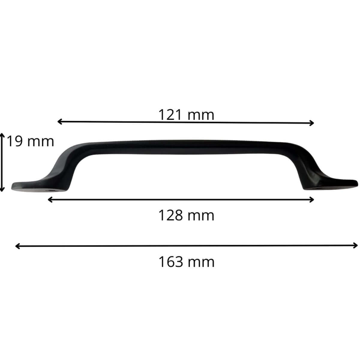 20X Handgreep 128mm Zwart – Amarillo - BY MJM - GMJ44-20