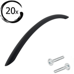20X Handgreep 160mm Aluminium Zwart – Chicago - BY MJM - GMJ23-20