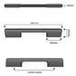 20X Handgreep 160mm Aluminium Zwart – Seattle - BY MJM - GMJ16-20