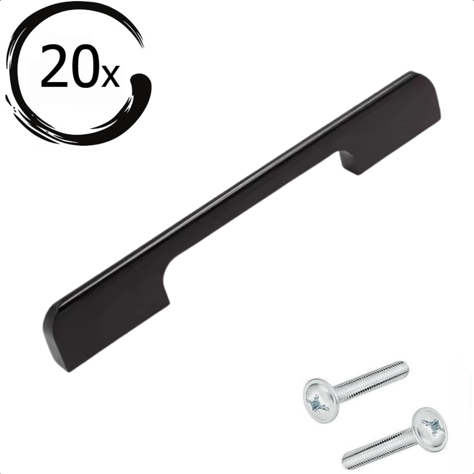 20X Handgreep 160mm Aluminium Zwart – Seattle - BY MJM - GMJ16-20