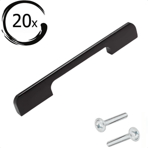 20X Handgreep 160mm Aluminium Zwart – Seattle - BY MJM - GMJ16-20