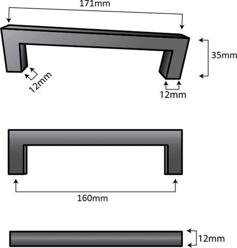 20X Handgreep 160mm RVS Goud – Dallas - BY MJM - GMJ67-20