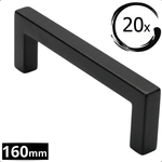 20X Handgreep 160mm Zwart – Dallas - BY MJM - GMJ28-20