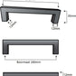 20X Handgreep 160mm Zwart – Dallas - BY MJM - GMJ28-20
