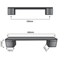 20X Handgreep 192mm Aluminium Zwart – Austin - BY MJM - GMJ75-20