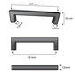 20X Handgreep 96mm RVS Goud – Dallas - BY MJM - GMJ66-20