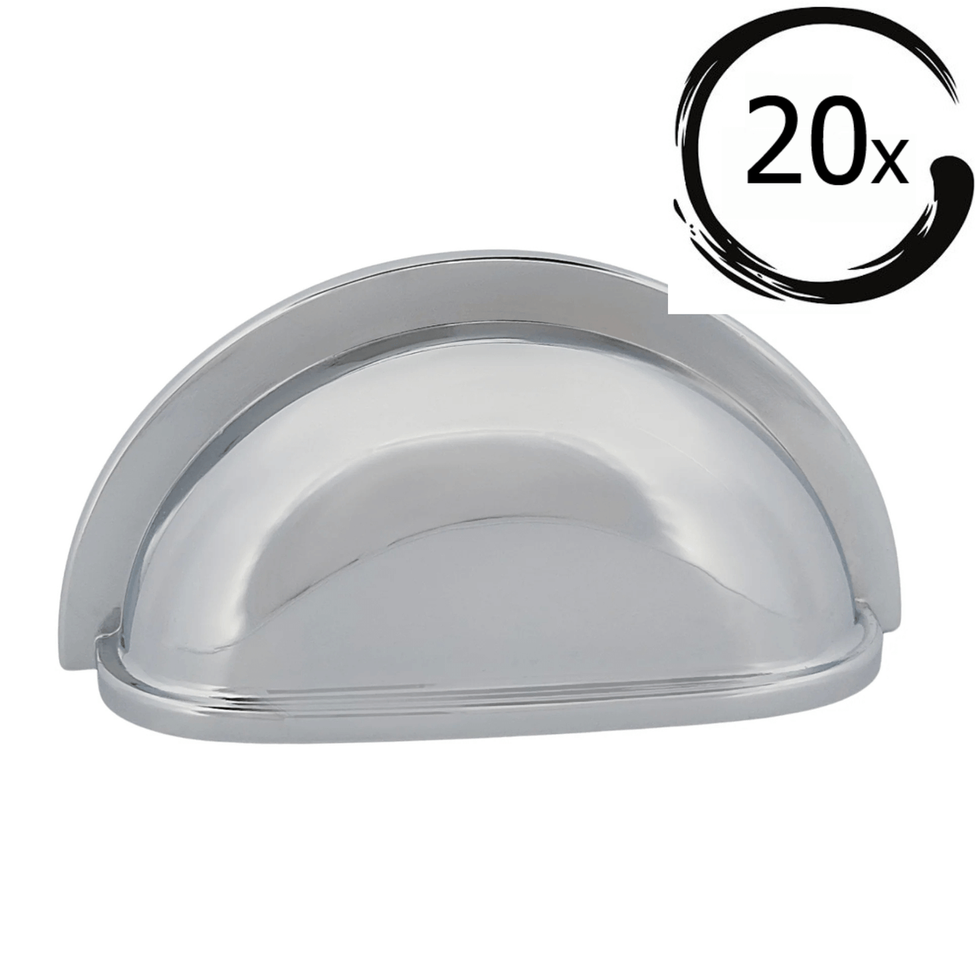 20X Komgreep Columbia 76 mm Chroom - BY MJM - GMJ81-20