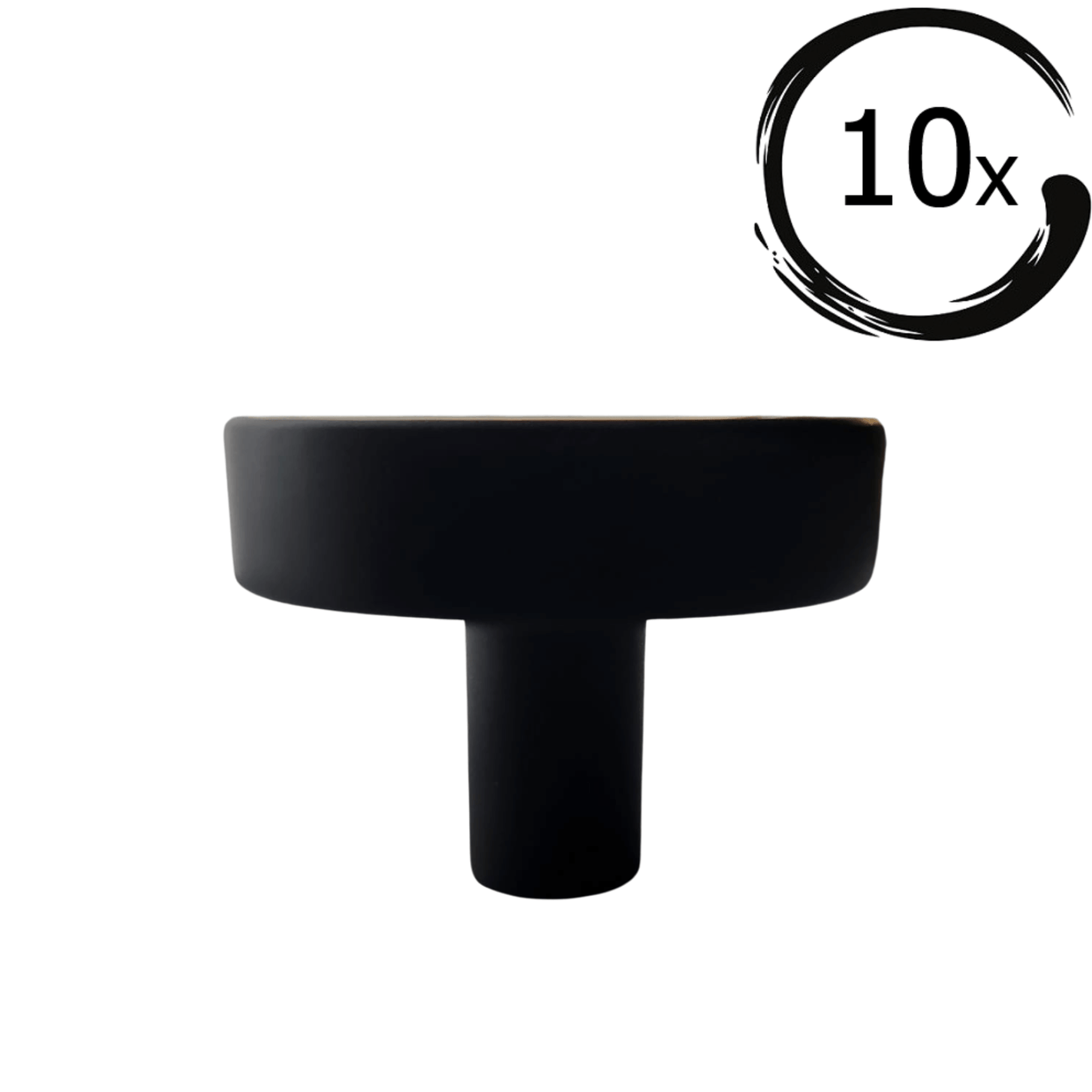 20X Deurknop Circle 40 mm Knop Rond Zwart