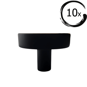 20X Deurknop Circle 40 mm Knop Rond Zwart