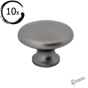 10X Deurknop Macon 27 mm Grijs