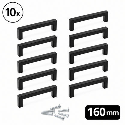 10X Handgreep 160mm Zwart – Dallas