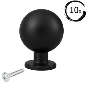 10X Deurknop Madison Zwart